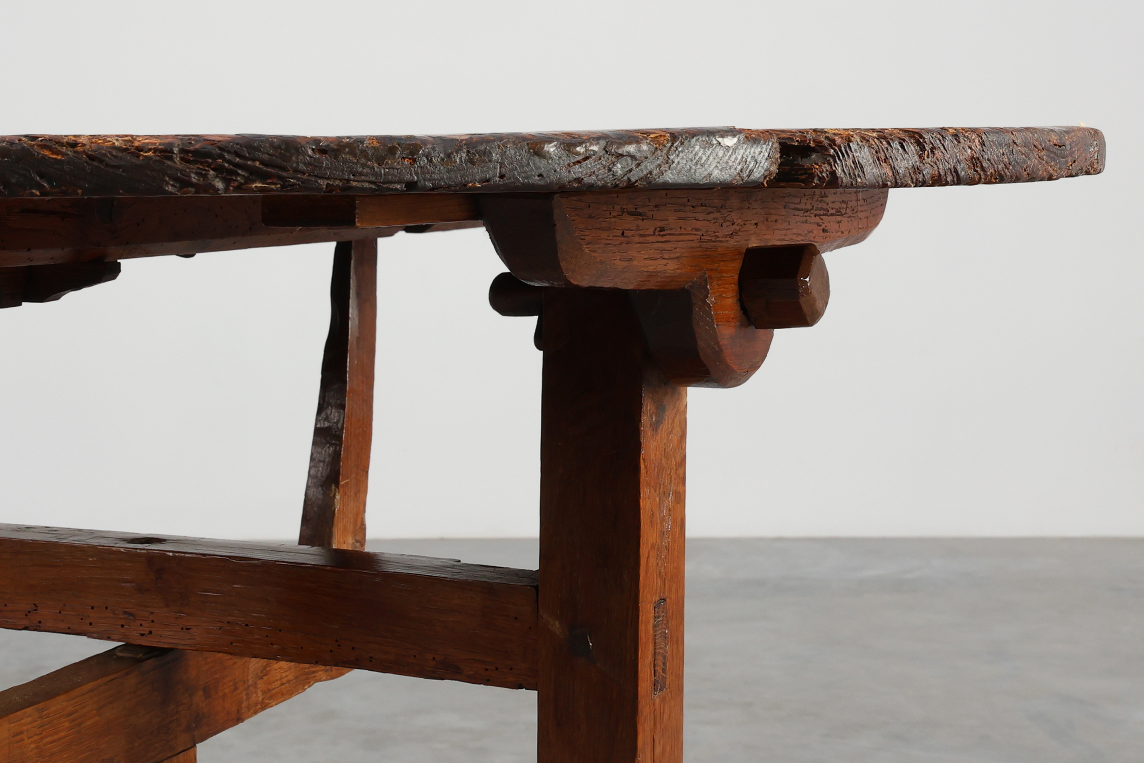 Antique oak Tilt top side table, France ca. 1800thumbnail